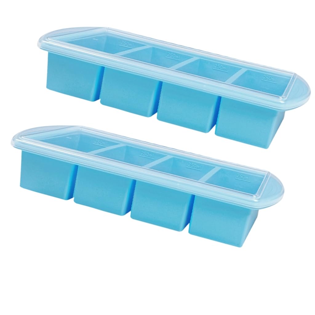 Bac à glaçons en silicone efficace avec couvercle et structure métallique pour une soupe sûre