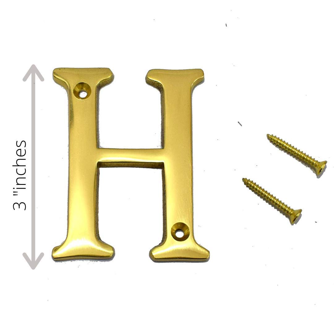 3" House Door Alphabets Brass Yellow (Alphabet L) — Amazon image 8