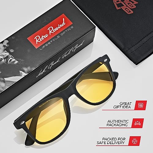 Image of Retro Rewind Polarized Sunglasses for Women Men - UV400 Classic Square Vintage Shades Trendy Unisex Sun Glasses