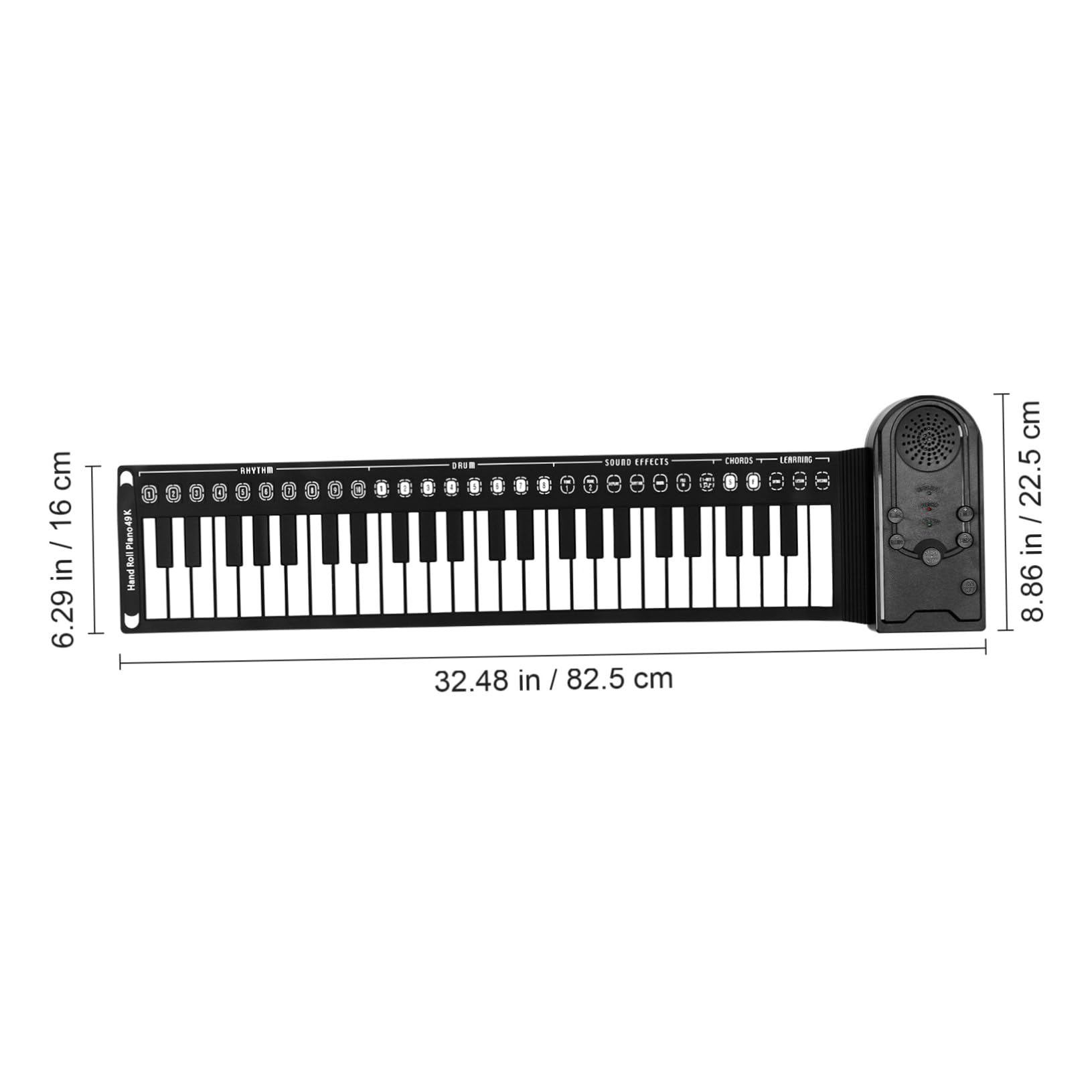Ipetboom Pianoforte Arrotolabile a 49 Tasti Connessione Cuffie e Microfono, Tastiera Elettronica Portatile Per Ragazzo Ragazza e Famiglie
