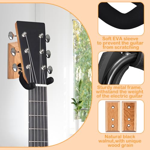 Support Guitare Mural 2 Pack, Support Mural Guitare Pour Guitare de Toutes Tailles, Accroche Guitare Mural en Forme de U pour Guitare Acoustique, Electrique, Basse, Facile à Installer, Chêne, Noir - Les Beatles, Paul McCartney, John Lennon, RIngo Starr, George Harrison Support Guitare Mural 2 Pack, Support Mural Guitare Pour Guitare de Toutes Tailles, Accroche Guitare Mural en Forme de U pour Guitare Acoustique, Electrique, Basse, Facile à Installer, Chêne, Noir – Image 5
