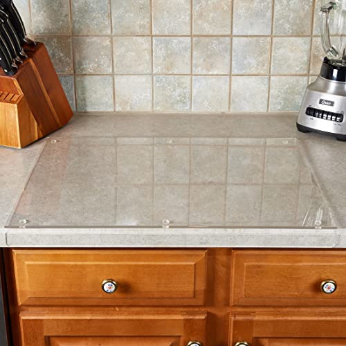 Cutting Board with Lip Edge – Clear Acrylic – Non-Slip – 24” x 18” – Countertop Protector for Chopping and Cutting Food - Image 4