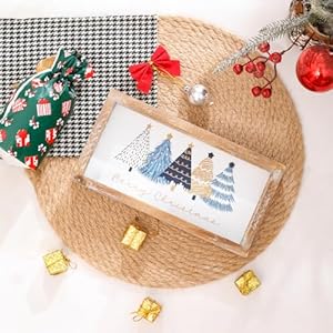 Christmas decorations indoor wooden christmas tree signs for table desk shelf mantel office rustic christmas decorations indoor home decor farmhouse christmas tiered tray decor  urban country home decor