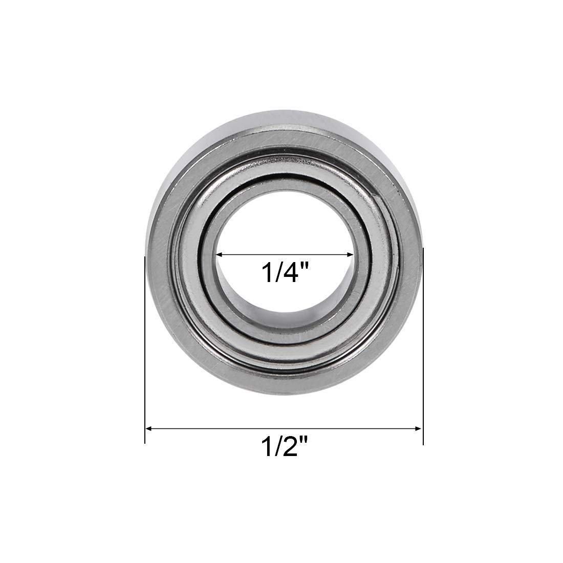 Othmro SR188ZZ Cuscinetto a sfere in acciaio inox 1/4 x1/2x3/16 R188ZZ Z2 5 pz