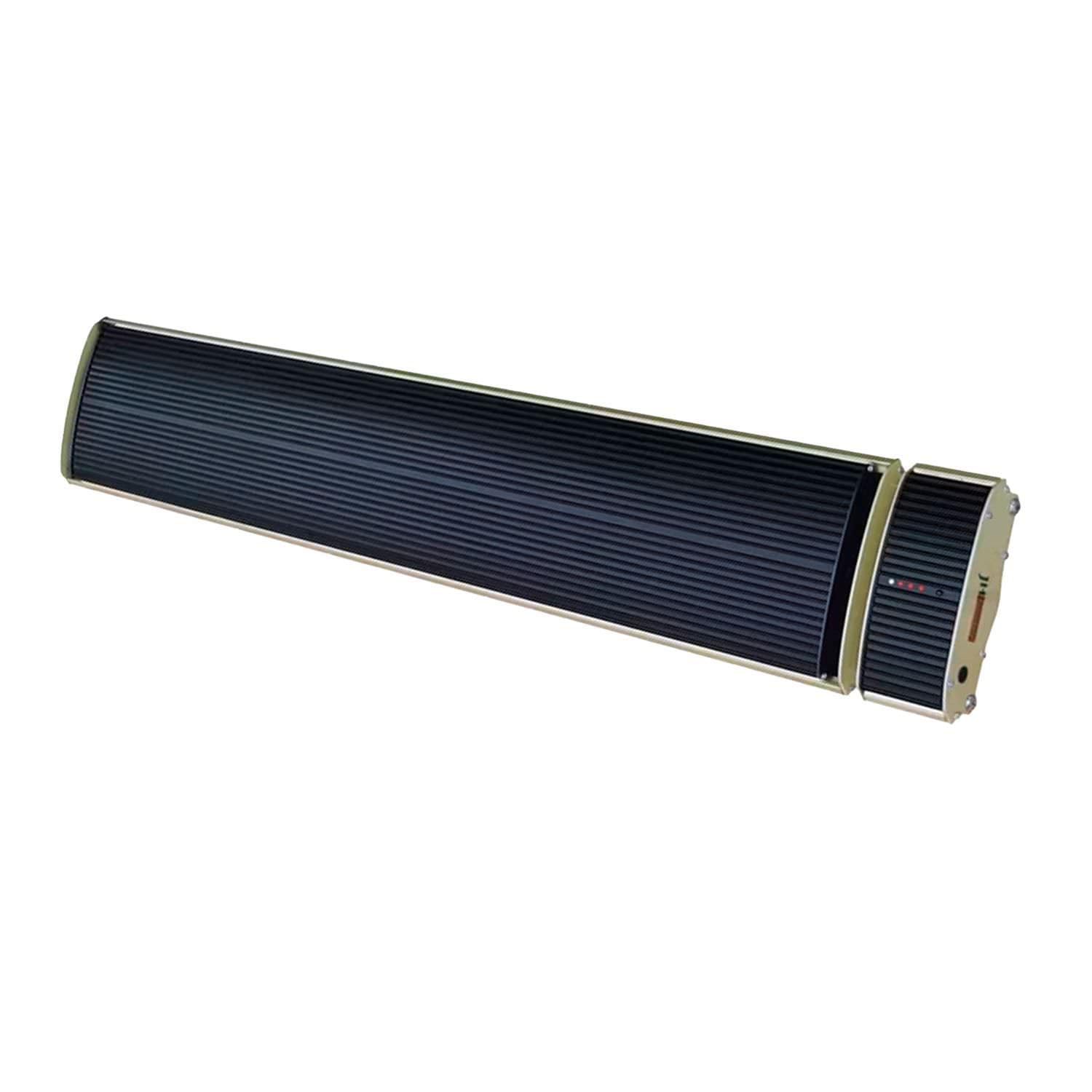 MPC Tarifa 1500w Calentador Cerámico Infrarrojo Negro Sin Emisión De Luz Elemento Calefactor De Aluminio Extruido Recubrimiento Cerámico Negro Mando a Distancia Ip65