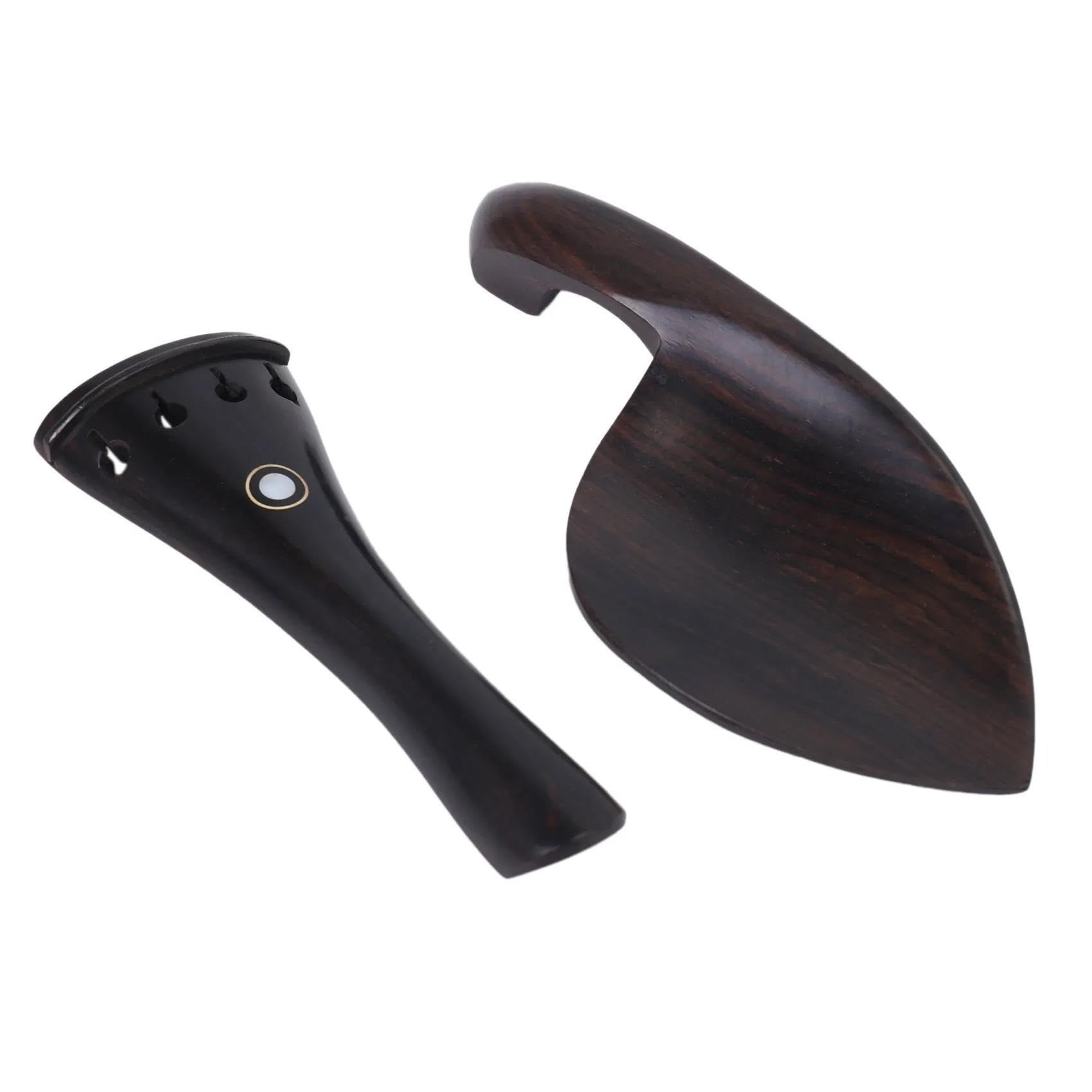 Un set di accessori per violino 4/4 in legno di ebano naturale di 4 pezzi di pioli e perni di coda 4 pezzi di accordatori dorati fini. pezzi di ricambio per violino
