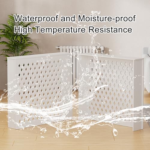 Cache-radiateur moderne durable en bois meuble chauffant design diamant 90cm - 6