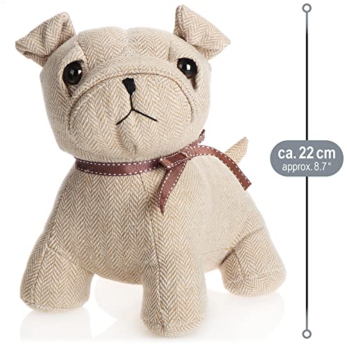 COM-FOUR® Türstopper - schwerer Türhalter - süßes Hundedesign - funktionelles Wohnaccessoire - Stopper für Fenster und Türen, optimal bei Durchzug (Hund Bella)