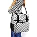 LUXJA Serger Case for Most Standard Overlock Machines, Serger Bag with Accessories Storage Pockets (Patented Design), Gray Dots