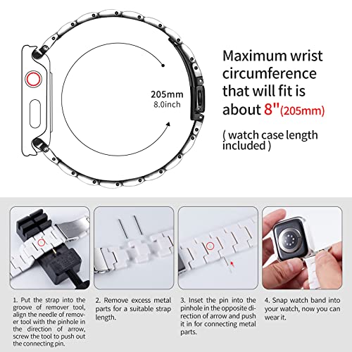 Image of BINLUN Compatible with Apple Watch Bands 38mm 40mm 41mm 42mm 44mm 45mm 46mm 49mm for Women Men Lightweight Resin Watch Straps Compatible with iWatch Series 11 /10 /9 /8 /7 /6 /5 /4 /3 /2 /1 /Ultra3 2 1 /SE3 2 1