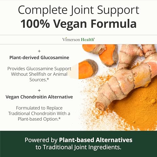 Image of Vegan Glucosamine Chondroitin MSM Joint Supplements for Women & Men 180 Ct