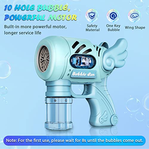 Bubble Machine Gun, Bubble Gun With Colorful Lights, Leak-Proof Design Tik Tok Foam Maker Guns Toys For Kids Adults Outdoor Birthday Wedding Party Gift Camping Summer Toy(Blue) #TOP4