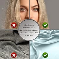 Mulberry Silk Pillowcase for Hair and Skin Standard Size 20"X 26" Pillow Case with Hidden Zipper Soft Breathable Smooth Cooling Silk Pillow Covers for Sleeping (Haze Blue,Standard,1Pcs) — image 5