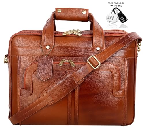 Full Grain Leather 16 Inch Briefcases Laptop Shoulder Bags for Men and Women Business Work Bag Leather Satchel Bag2