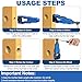 Vivasself Door Latch Mortise Tool Installation Kit Precision Scoring Chiseling Fits for 1-3/4'' or 1-3/8'' Thick Wooden Door, Clean Accurate Cuts for Latch Installation Professional Use(Blue)