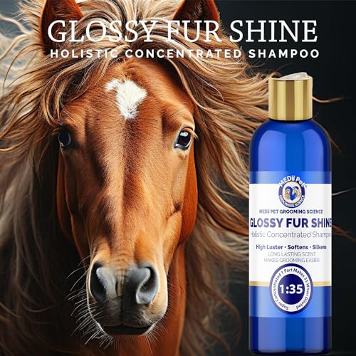 Image of Super Concentrated Glossy Fur Shine Professional Grooming Science. 16oz Makes 4 gallons. Makes Fur on Horses and Dogs Glisten and Shine. Great FurTastic Results, Milky