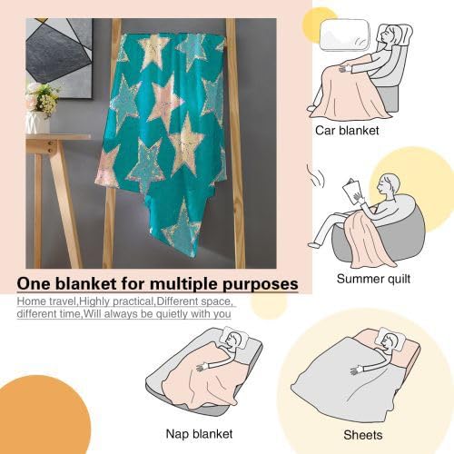 Mantas para Sofas Grandes 220x240 Estampado de Estrellas, Manta Termica Franela Mantilla Felpa para Cama 135/150, Mantitas Polar Suave y Cálida para Perro Mascota Habitacion Dormitorio_7265a
