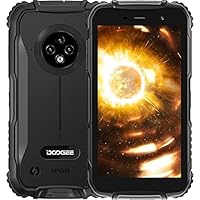 DOOGEE S35[2022] Outdoor Smartphone ohne Vertrag Android 11 Outdoor Handy Günstig 4G Dual SIM, 3GB + 16GB 512GB erweiterbar, 13MP Triple Kamera 4350mAh Akku 5,0 Zoll Handy IP68 Face ID (Schwarz)