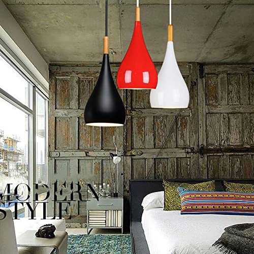 Lustre macaron aluminium E27 suspension coloree design moderne - 3