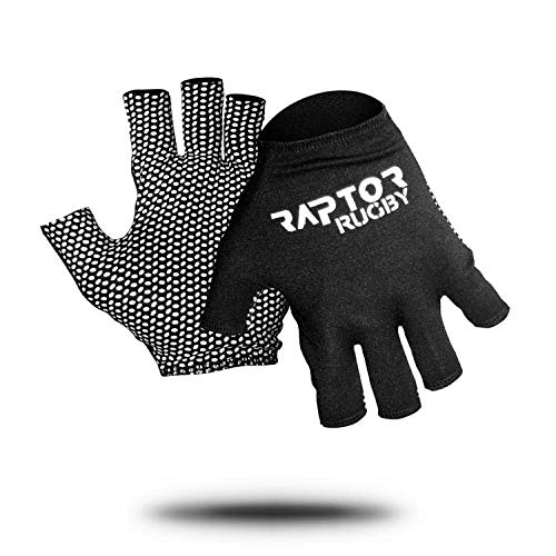 Raptor Rugby Kids/Mini/Junior/Senior ¾ Finger Grip Gloves/Stick Mits/Mitts 5yrs to Adult XL. Only £1.99! (XS: approx 11-12 yrs)