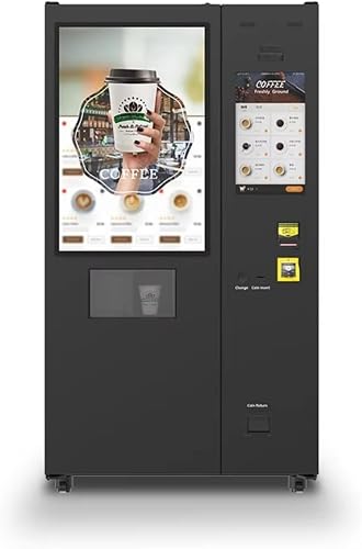 Coffee Vending Machine, Supports self-Service Coin Payment and Mobile Payment, and Offers 6 Customizable Flavor Options Including Latte and Cappuccino.