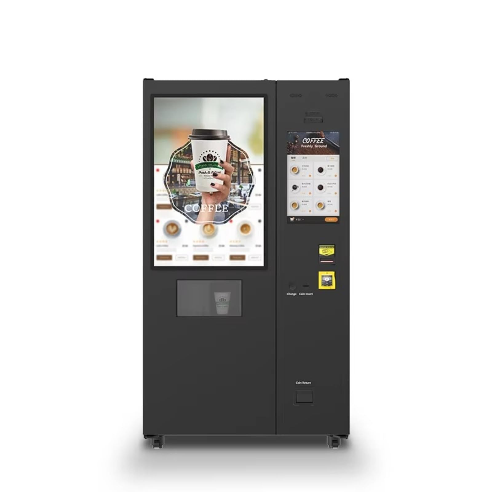 Distributore automatico di caffè, supporta il pagamento self-service delle monete e il pagamento mobile e offre 6 opzioni di gusto personalizzabili tra cui latte e cappuccino.