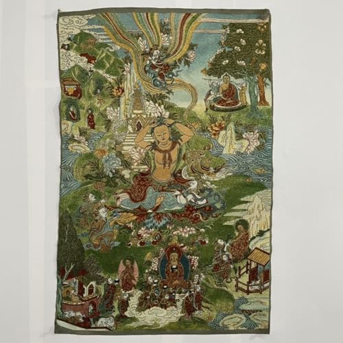 Sanctuaire Bouddhiste Guanyin : Grand Thangka en tissu pour méditation réussie