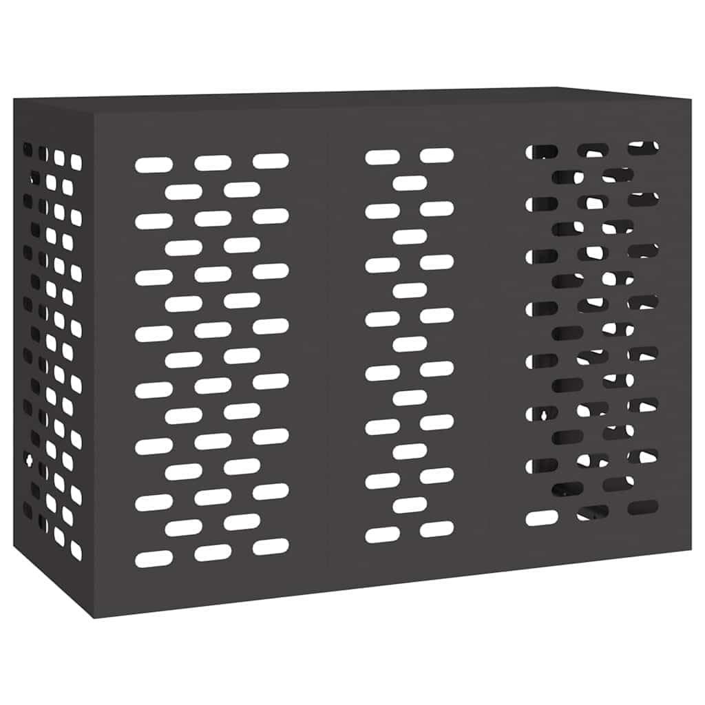 Abdeckung für Klimaanlage für den Außenbereich, Abdeckung für Klimaanlage, schwarz, 110 x 50 x 80 cm, Stahl