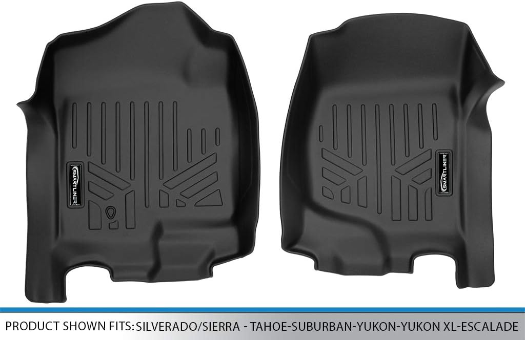 Bеѕt Dеаl MAXLINER Floor Mats 1st Row Liner Set Black for 2007-2013 Silverado/Sierra-Avalanche - 2007-2014 Tahoe-Suburban-Yukon-Yukon XL-Escalade
