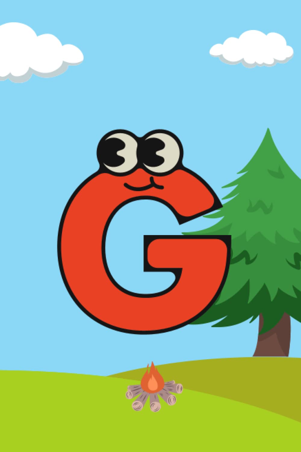 G: Cute Initial Monogram Letter G Notebook For Kids, Funny Alphabet Theme With Lined Pages, 6"x9"