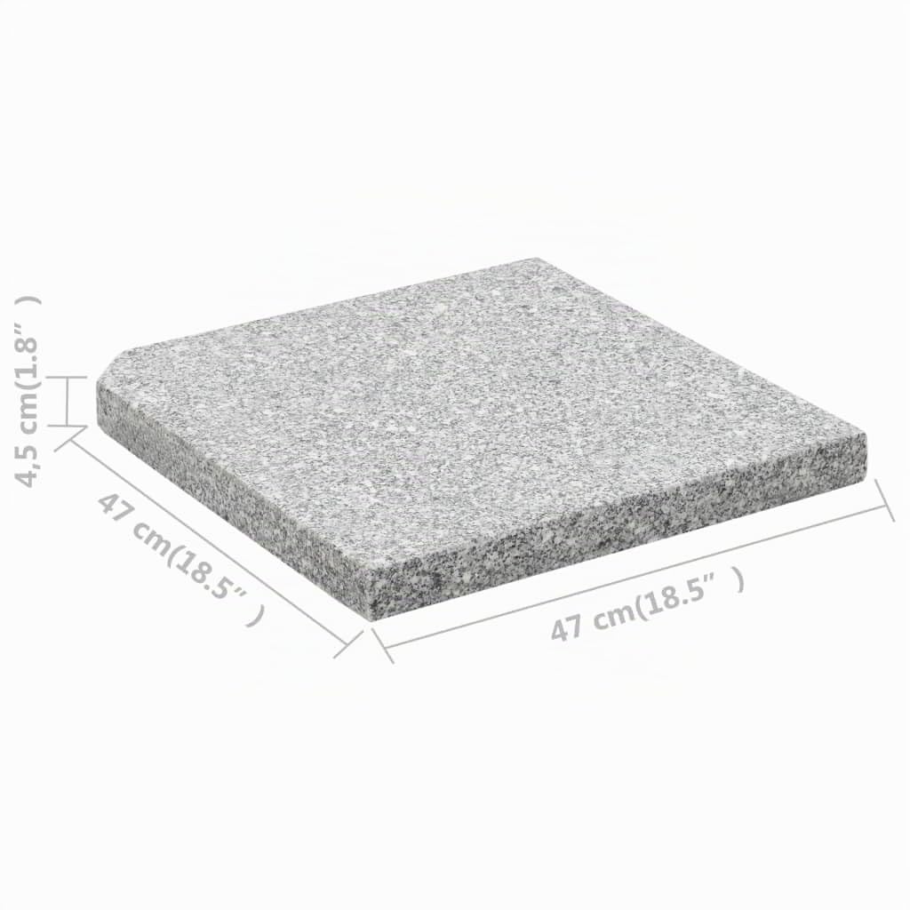 Générique Plaque de Poids carrée pour Parasol Granit 25 kg Gris, La Livraison Comprend 1 pièce de Plaque carrée, Accessoires pour parasols & voiles d'ombrage, Supports pour parasols