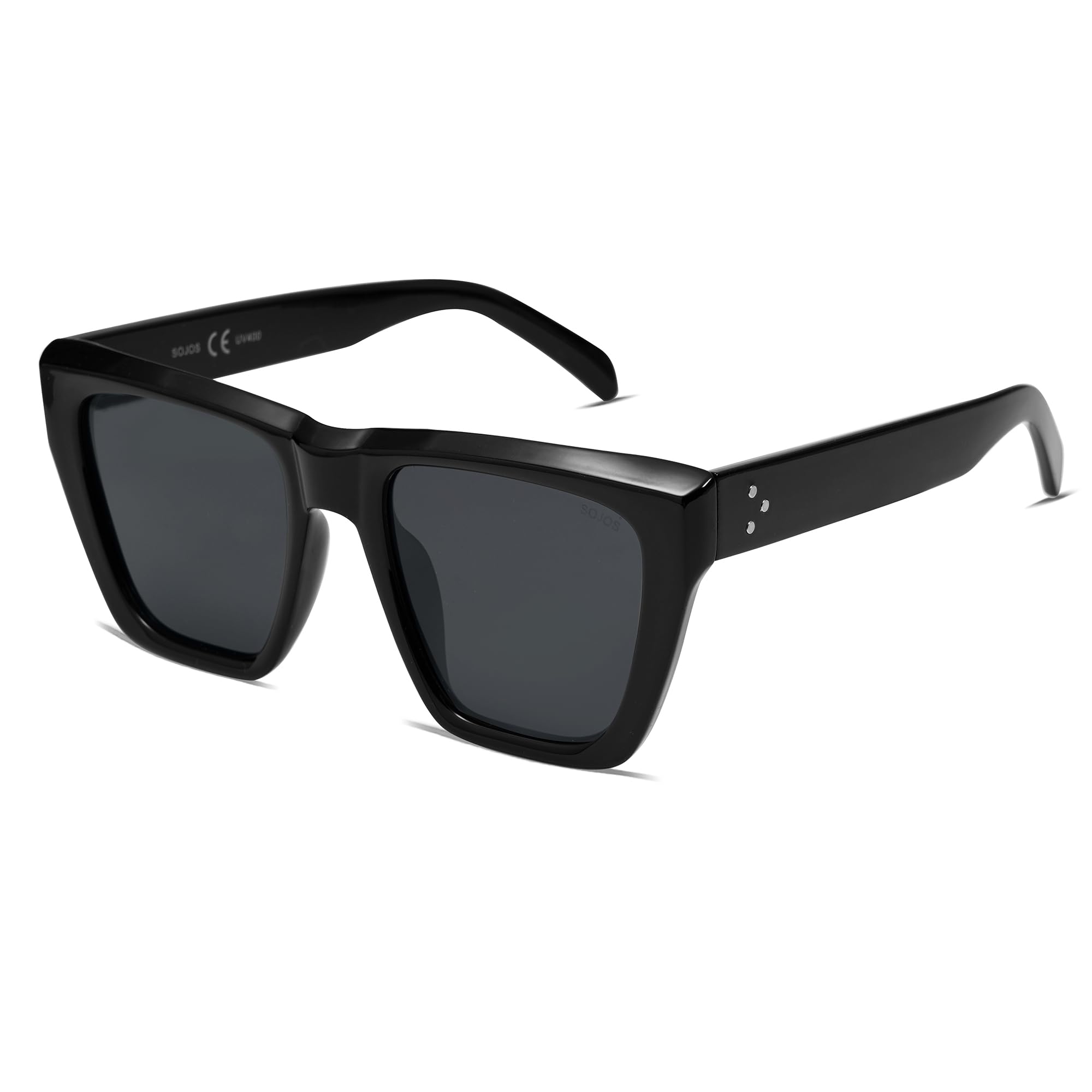 SOJOS Fashion Oversized Square Cat Eye Polarized Sunglasses for Women Trendy Cateye Style Womens Sunglasses SJ2179