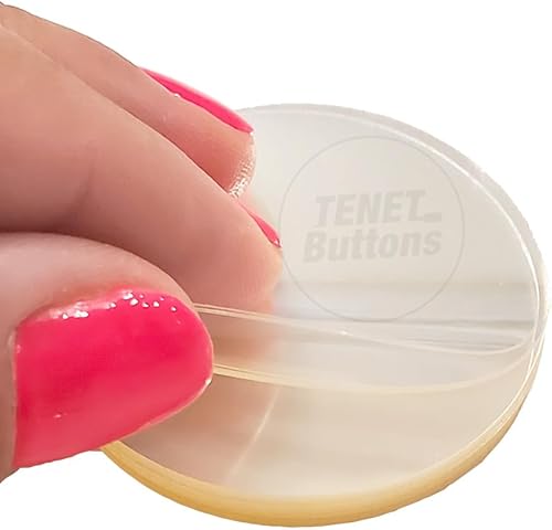 Cubiertas de botón de plástico transparente tamaño 1.614 in 1 58 pulgadas. Suministros para hacer botones para insignias de alfiler. Mylars