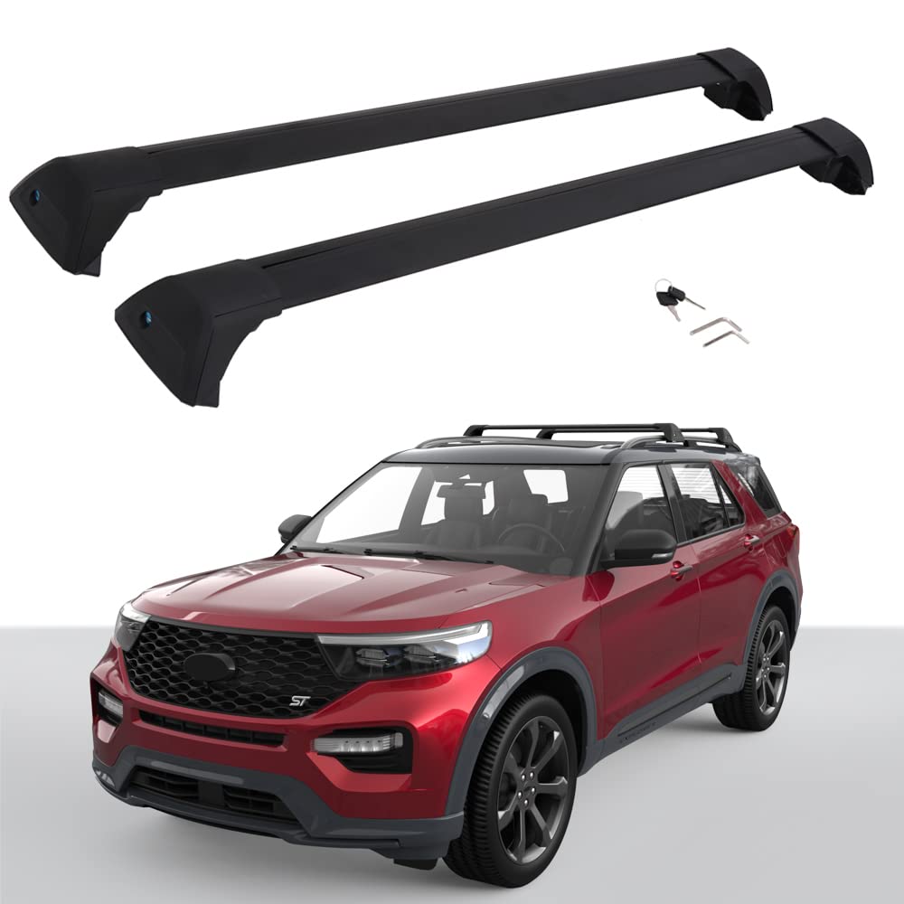 Buy EZREXPM Fit for Ford Explorer 20202024 Cross Bars Roof Rack Rail Lockable Crossbars Luggage