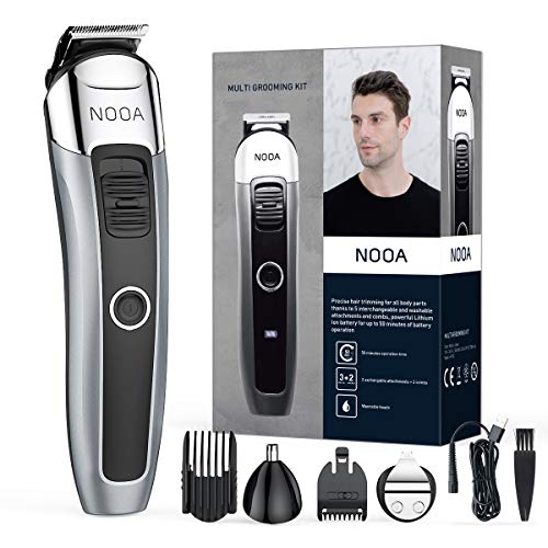 Small Adjustable Beard Trimmer for Men, Rechargeable Cordless Mens Beard Trimmer, Hair Clipper, Ear and Nose Trimmer, Detail Trimmer, Gift for Men