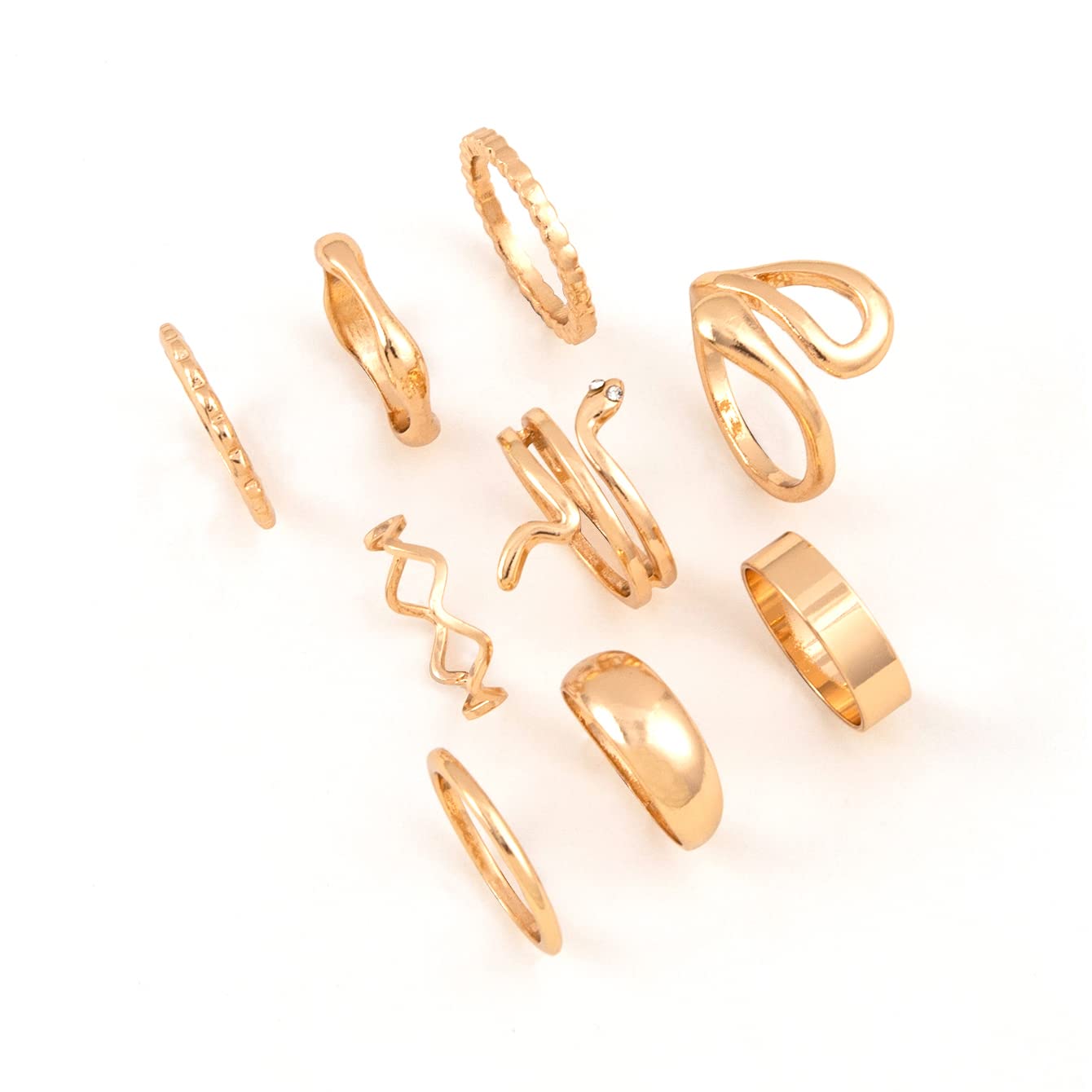 Shining Diva Fashion Latest Stylish Metal Boho Midi Finger Rings for Women and Girls - Set of 9 (14172r), Golden (B0B5DXDB7M) Amazon Price History, Amazon Price Tracker
