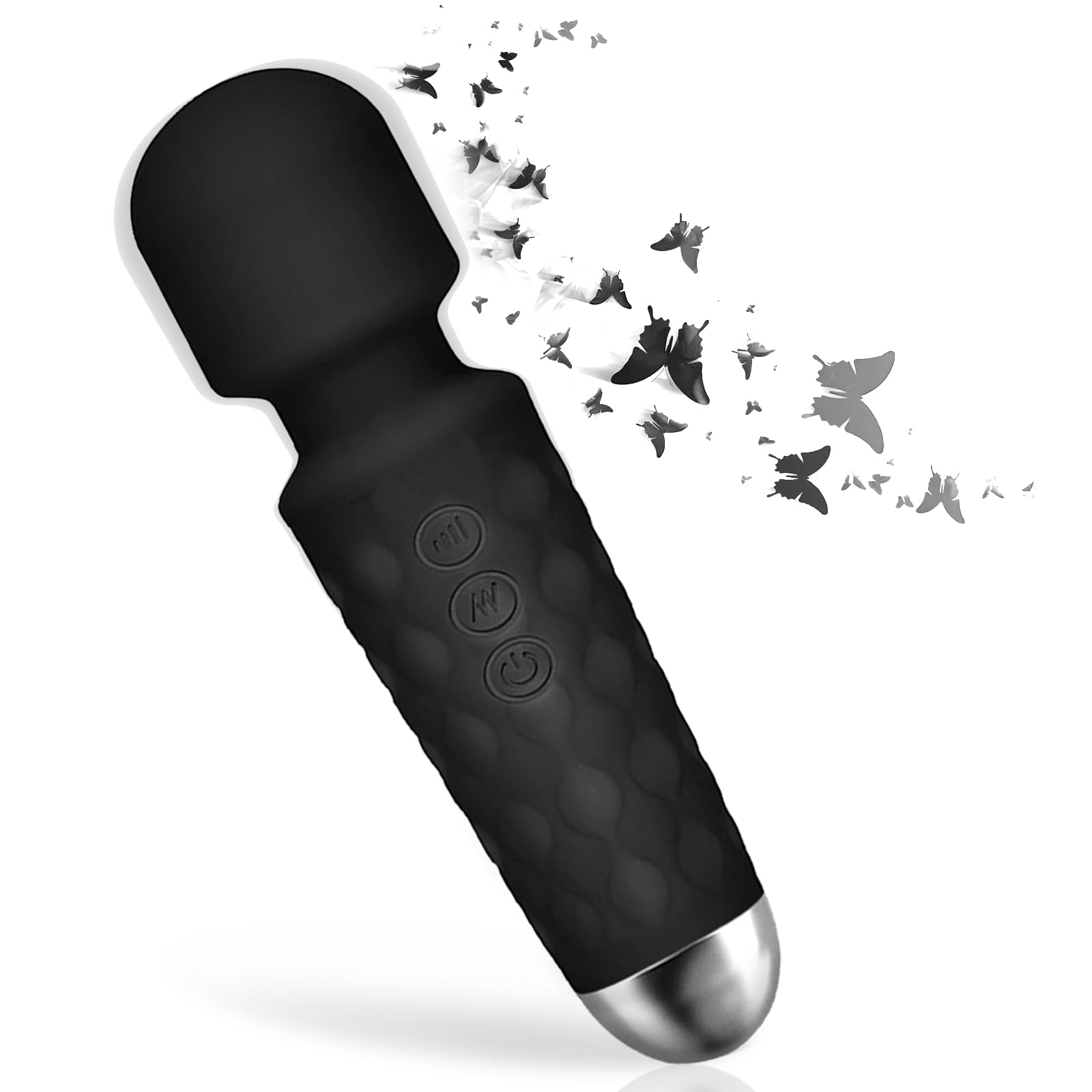 Upgraded Back Muscle Massager - Multiple Modes & Speeds Available - Powerful and Portable Mini Massager to Relieve Aches and Pains - Black