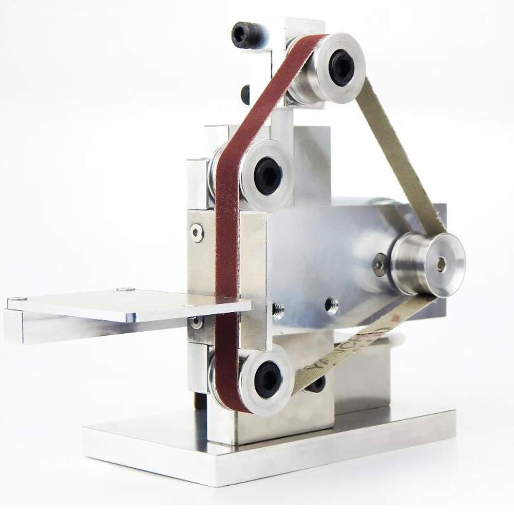 Toplionace DIY Cinturón Eléctrico Lijadora Pulido Rectificado Montaje Máquina Afilador de Bordes Madera Metal Amoladora en ángulo 9000rpm
