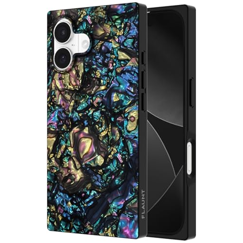 Image of FLAUNT Official Square iPhone 17 Case - Abalone Shell | Phone Cover for iPhone 17 - Compatible with MagSafe and Wireless Charging - Drop-Tested Shockproof Designer Hard Cover