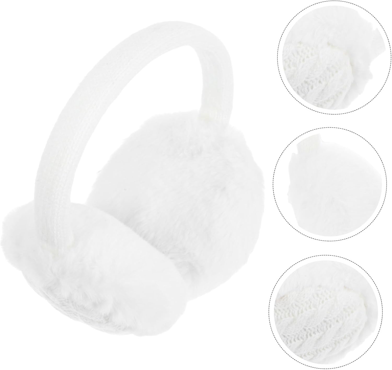 2pcs Ear Warmers Winter Plush Knit Ear Muffs for Boys Outdoor Cold Weather Warmers