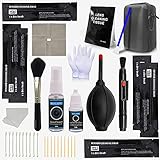 REFLYING Camera Cleaning Kit, Lens Cleaning Kit with Camera Lens Cleaner 20ml,Sensor Cleaner 10ml,Lens Cleaning Pen,16mm Sensor Cleaning Swabs for APS-C DSLR,Cleaning Cloth