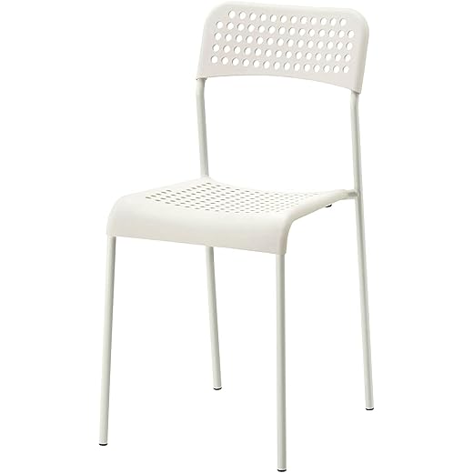 Ikea Modern Chair (Steel , White)