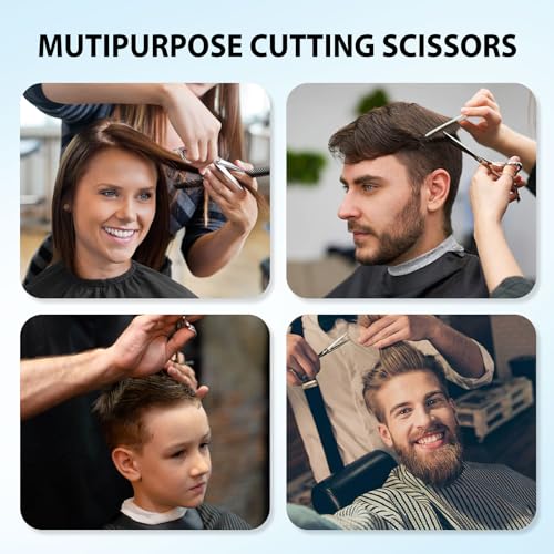 hair cutting scissors 6534 stainless steel barber shears for menwomen professional haircut kit for salon amp home use sharp trimming shears for hairdresser precision cutting tools for stylists