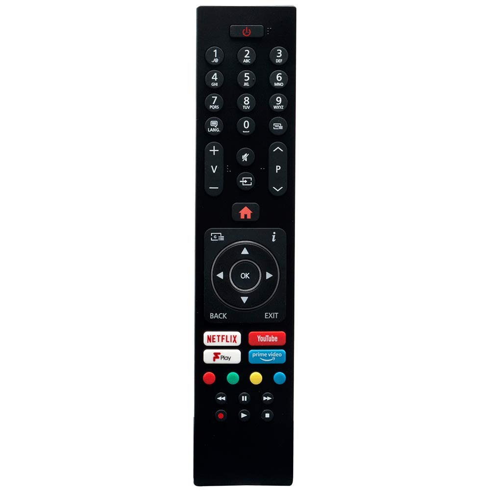 VINABTY RC43137P Remote Control replacement fit for Bush Digihome Techwood Finlux Electriq Celcus 2018-2019 43-EB-FHD 49-FUD-8020 32-FHD-5120 40-EB-FHD 55-FUD-8020 49-EB-FHD
