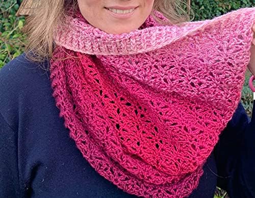 Miniatura 7 de Yarn Art Flowers Alpaca 20% Alpaca 80% Acrílico Peso 8.82 oz Longitud 1028 yardas Multicolor Rainbow Crochet Hilo de invierno Peso 2 Deporte (403)