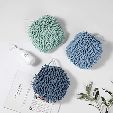Nulubuu Soft Absorbent Chenille Ball Towel Sets Cover