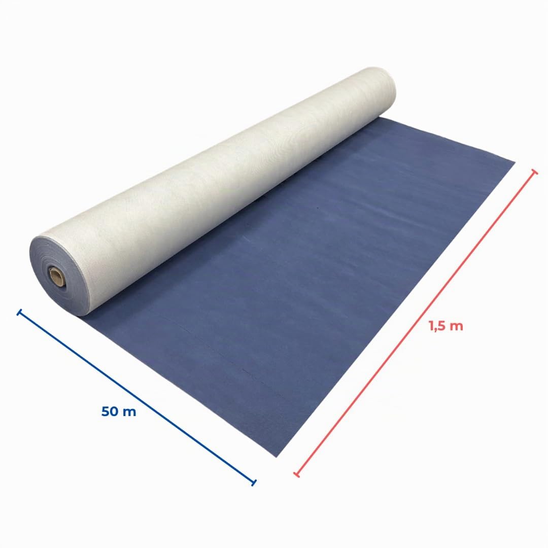 EINSIDE Telo membrana traspirante impermeabile tetto 170 g/m², 1,5x50 m | Copertura: 75 m², SD = 0,02 m, Class W1