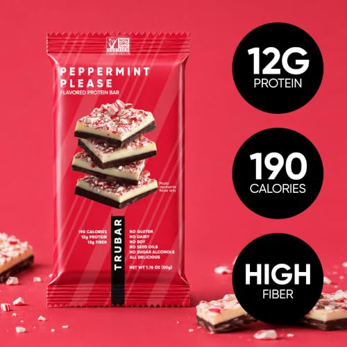 Image of TRUBAR Vegan Protein Bar, Peppermint Please, Plant Based, 12ct