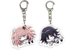 "Danganronpa" Junko Enoshima and Kokichi Oma Acrylic Keychain Set - A Spark of Anime Enchantment