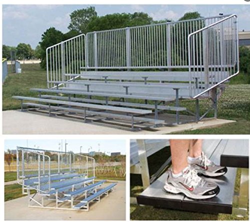 Ssn NB0521VP Preferred Bleachers with Vertical Picket Railing44; 21 ft. - 5 Row